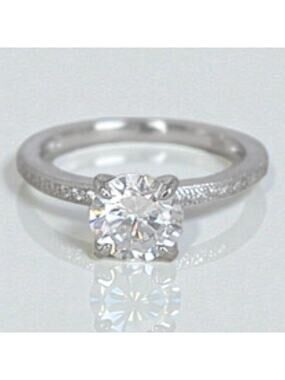 Sterling Silver 925 Cubic Zirconia Engagement Style Ring Clear CZ Size 6 2.33g